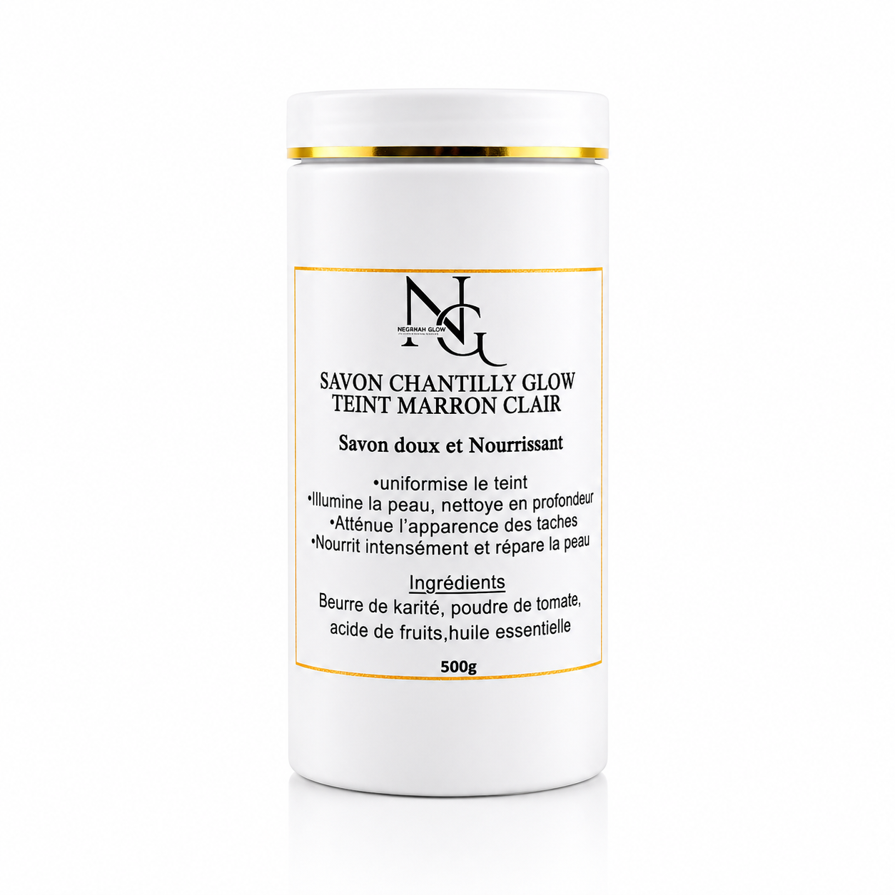 SAVON CHANTILLY GLOW ( TEINT MARRON CLAIR )
